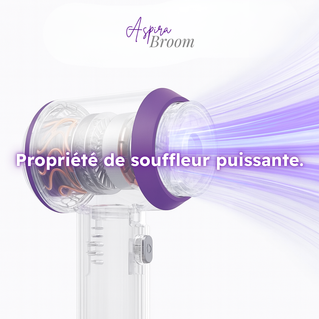 AspiraBroom • Petit format, grand ménage.