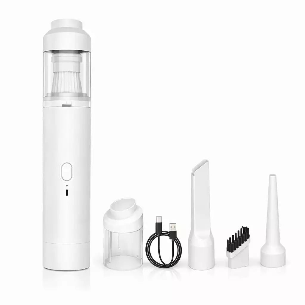 Mini aspirateur souffleur sans fil – Nettoyage puissant voiture, bureau et clavier – Rechargeable USB-C