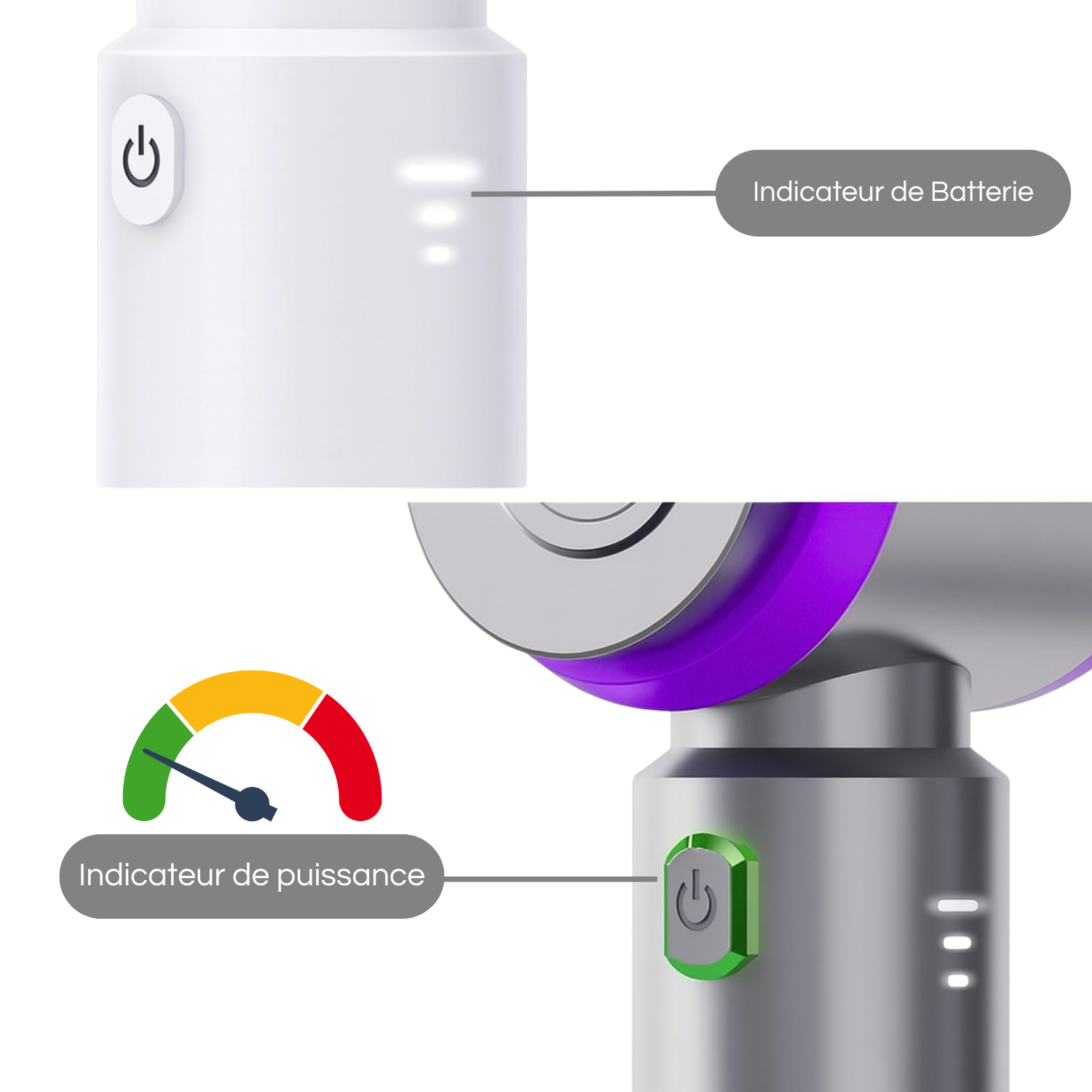 Indicateur de Batterie - Indicateur de Puissance