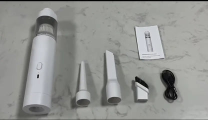 Mini aspirateur souffleur sans fil – Nettoyage puissant voiture, bureau et clavier – Rechargeable USB-C